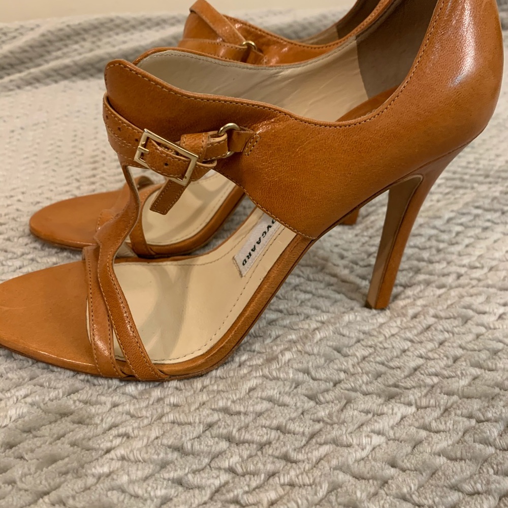 Camilla Skovgaard tan high heeled sandals—fits 9